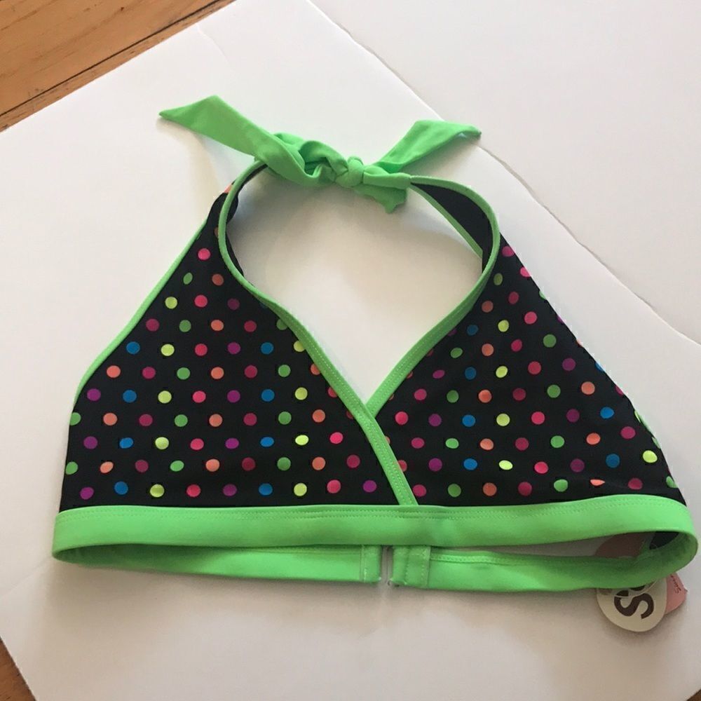 (5/$25) So Polka Dot multi colored bikini top